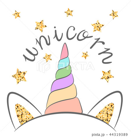 Cartoon unicorn. Cule, cute illustration.  44319389