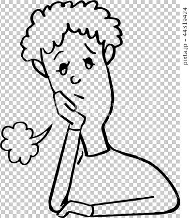 A sighing man A sighing man 44319424