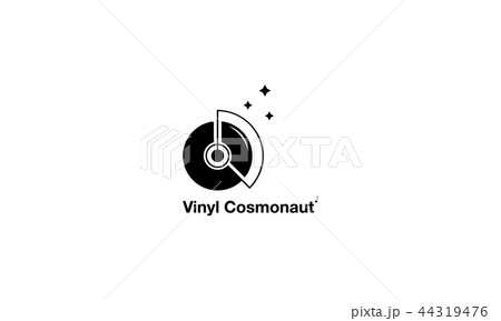 On the logo is an abstract image of a vinyl plate in the form of an astronaut. 44319476