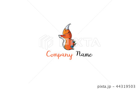The logo shows a fox and also an abstract image of flowers along the contour. 44319503