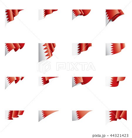 Bahrain flag, vector illustration on a white background 44321423