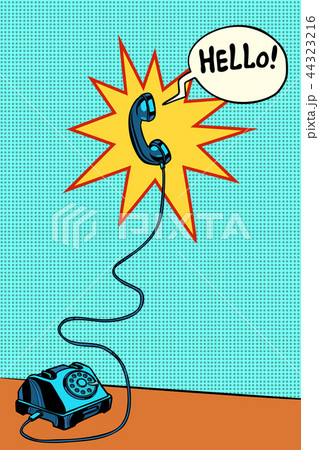 retro phone Hello 44323216