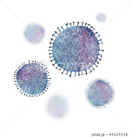 インフルエンザウイルス イメージ 水彩 イラストのイラスト素材