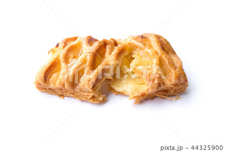 close up of crispy pineapple pie isolated 44325900