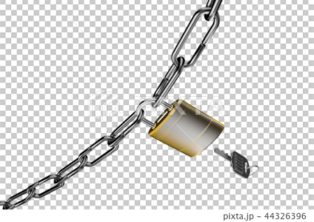 防犯イメージ（南京錠タイプ）透過素材 44326396