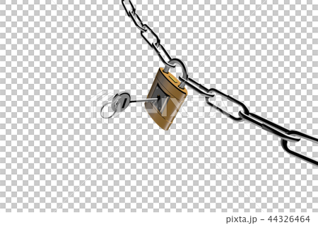 防犯イメージ（南京錠タイプ）透過素材 44326464