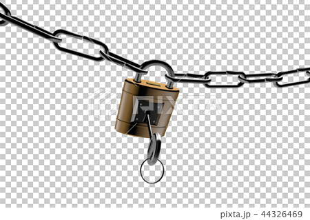 防犯イメージ（南京錠タイプ）透過素材 44326469