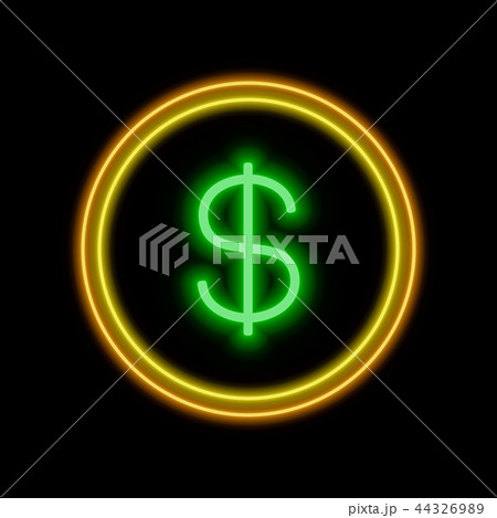 Coin neon sign. Coin neon sign. 44326989