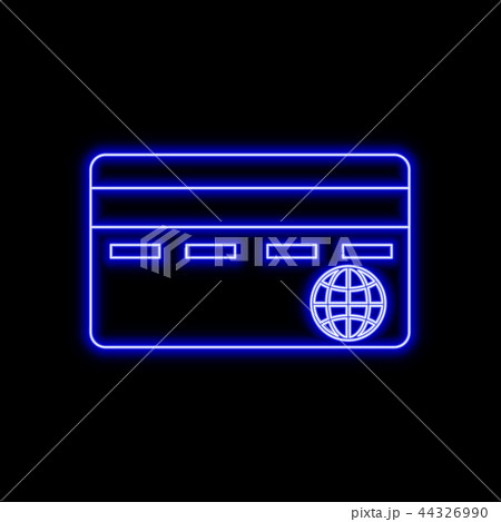 Credit card neon sign. Credit card neon sign. 44326990