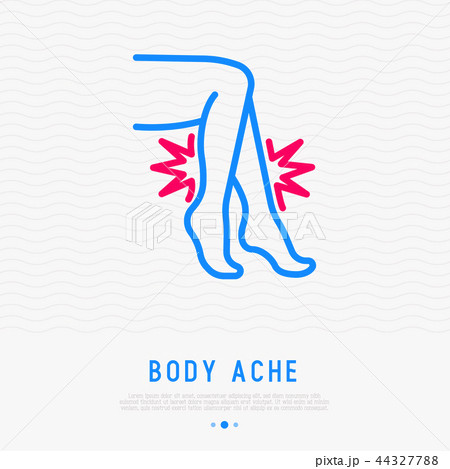 Pain in legs thin line icons. Vector illustration Pain in legs thin line icons. Vector illustration 44327788