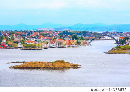Stavanger, Norway bridge and ships 44328632
