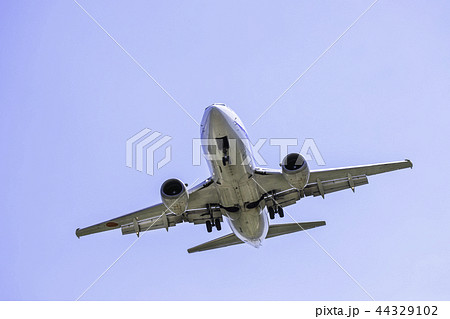 着陸する飛行機  ボーイング737-500 44329102