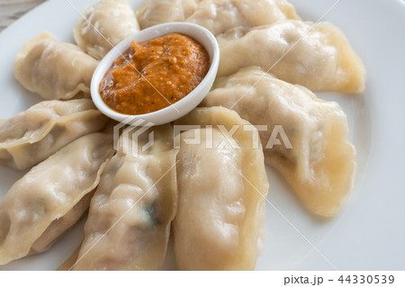 Plate of Nepalese momos 44330539