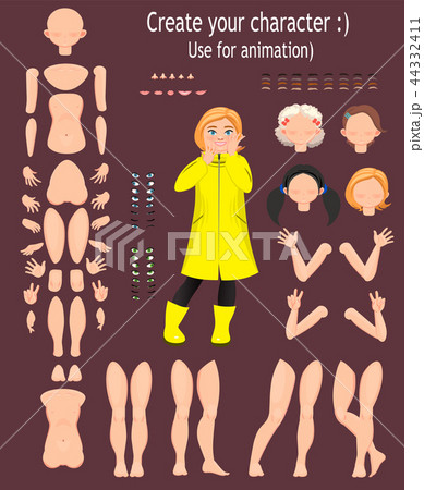 character design. Teen girl, for animation. character design. Teen girl, for animation. 44332411