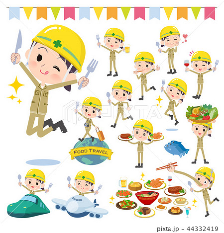 helmet worker women_food festival helmet worker women_food festival 44332419