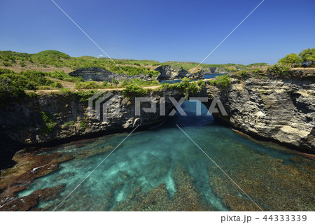 Wonderful seashore aerial view of beach, Indonesia 44333339
