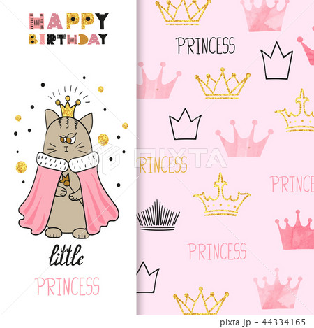 Birthday greeting card design for little girl 44334165
