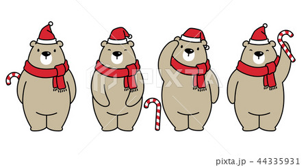 bear vector polar bear Christmas Xmas Santa Claus  44335931