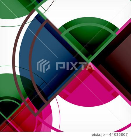 Creative circles geometric abstract background with 3d effect 44336807