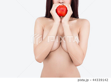 Sexy woman body with apple 44339142