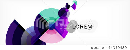 Abstract background - multicolored circles, trendy minimal geometric design Abstract background - multicolored circles, trendy minimal geometric design 44339489