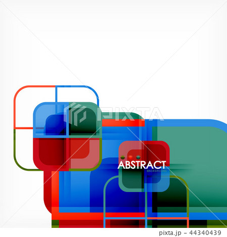 Colorful round squares modern geometric background Colorful round squares modern geometric background 44340439