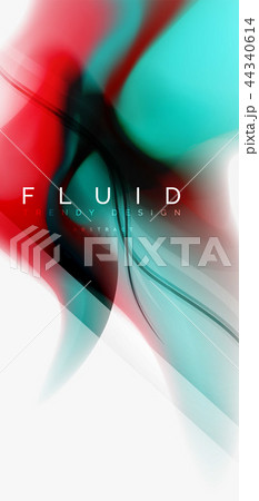 Color flowing wave, trendy liquid design template 44340614