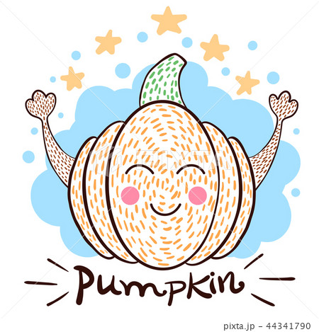 Cute pampkin illustration. Idea for print t-shirt. Cute pampkin illustration. Idea for print t-shirt. 44341790