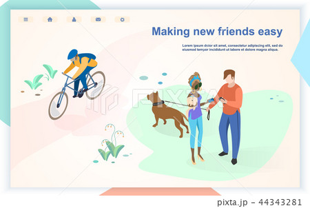 City Public Space Flat Vector Web Page Template 44343281