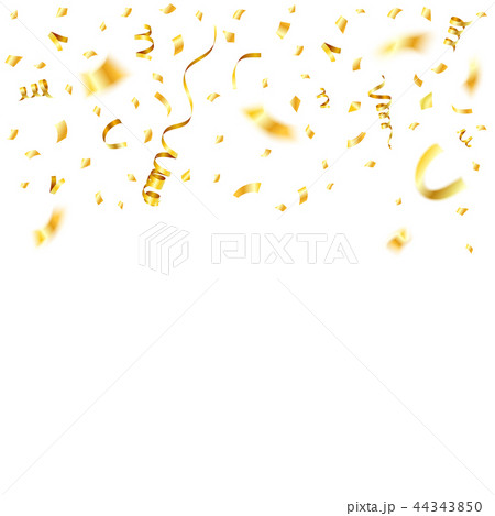 Golden Streamer and Confetti 44343850