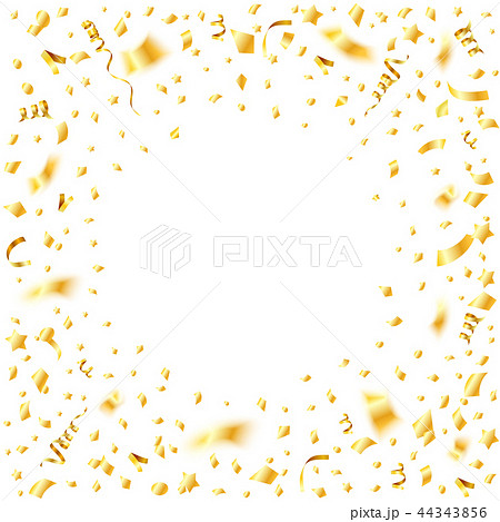 Golden Streamer and Confetti Frame 44343856