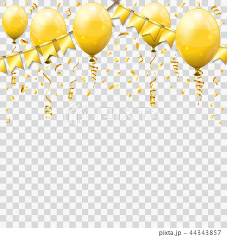 Golden Streamer and Confetti Golden Streamer and Confetti 44343857