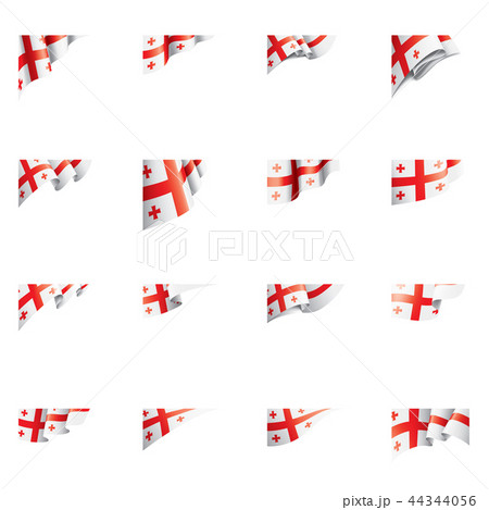 Georgia flag, vector illustration on a white background 44344056