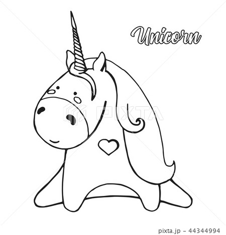 Sketch of unicorn isolated on white background Sketch of unicorn isolated on white background 44344994