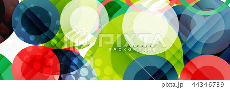 Overlapping circles design background 44346739