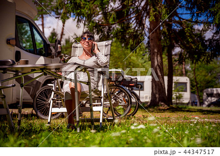Family vacation travel, holiday trip in motorhome Family vacation travel, holiday trip in motorhome 44347517