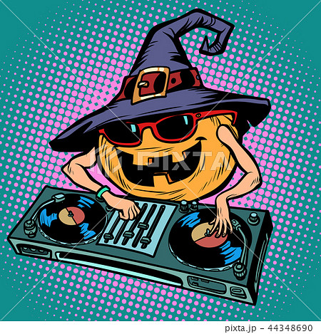 Halloween Pumpkin Dj Character Musical Holiday のイラスト素材