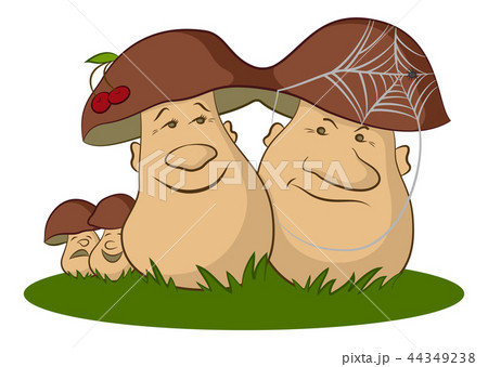 Family of Cartoon Mushrooms Family of Cartoon Mushrooms 44349238
