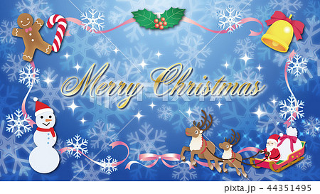 Xmas壁紙フレーム メッセージ付のイラスト素材
