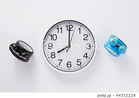 wall clock on white  background 44352228