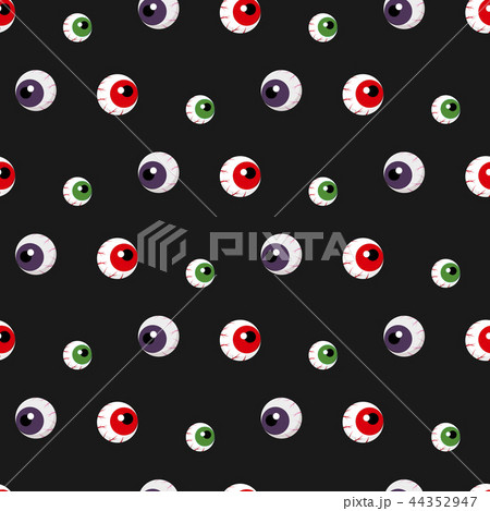 Halloween scary pattern. Red,green,purple eyes. Vector illustration. Seamless pattern. Flat. Halloween scary pattern. Red,green,purple eyes. Vector illustration. Seamless pattern. Flat. 44352947