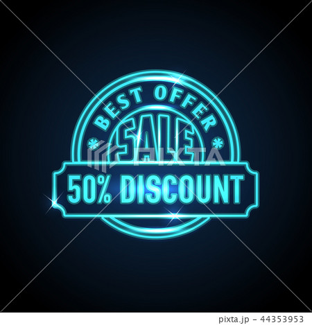 Blue neon discount sale sign 44353953