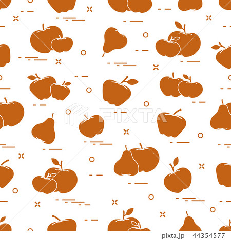 Apples and pears juicy fruit Seamless pattern 44354577