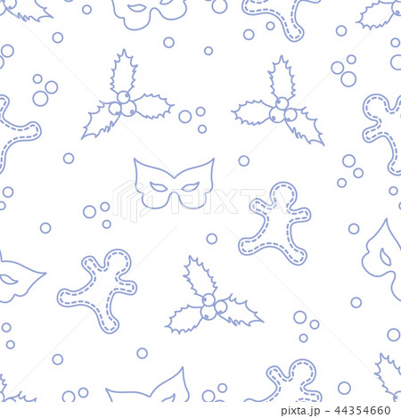 Christmas and New Year 2019 seamless pattern 44354660