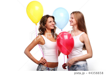 girlfriends and balloons girlfriends and balloons 44356658