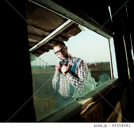 Redneck nerd man 44358481