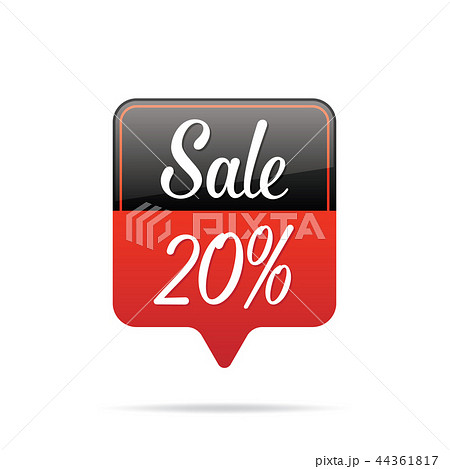 Vol.6 Sale sign set remind box black & red 20% 44361817