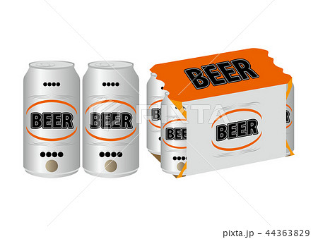 缶ビールのイラスト素材 44363829 Pixta