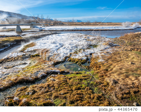 Scene in Deildartunguhver hot spring, Iceland Scene in Deildartunguhver hot spring, Iceland 44365470