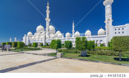 Sheikh Zayed Grand Mosque timelapse hyperlapse in Abu Dhabi, the capital city of United Arab Emirates Sheikh Zayed Grand Mosque timelapse hyperlapse in Abu Dhabi, the capital city of United Arab Emirates 44365816